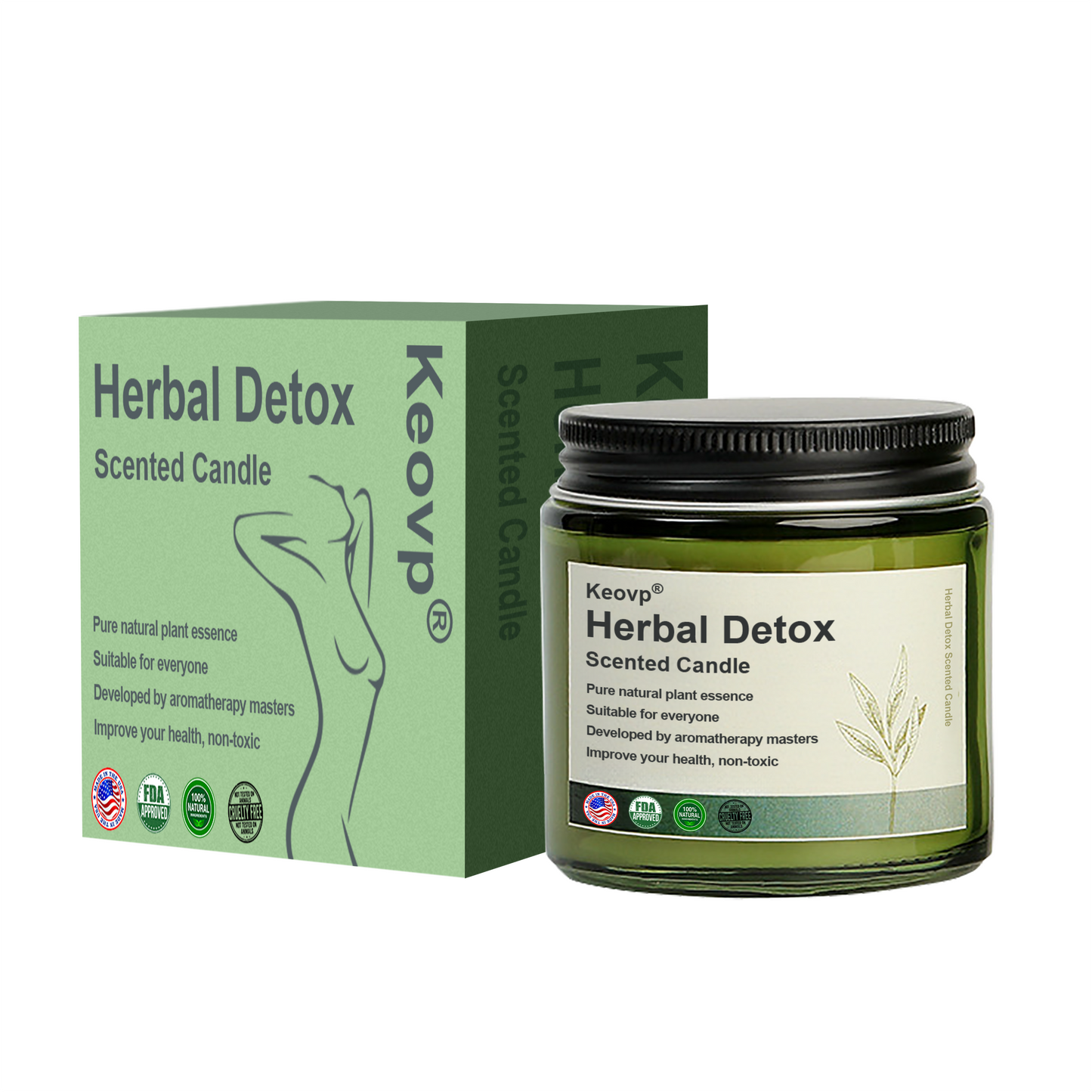 Keovp® Herbal Detox Scented Candle--(for body shaping, lung cleansing and sleep improvement)