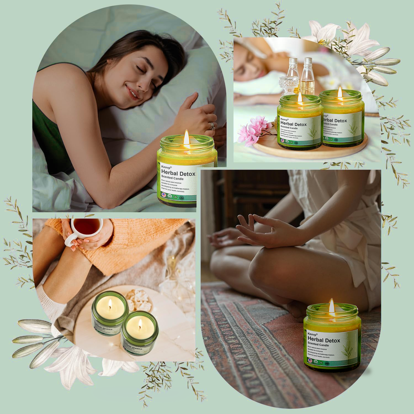 Keovp® Herbal Detox Scented Candle--(for body shaping, lung cleansing and sleep improvement)